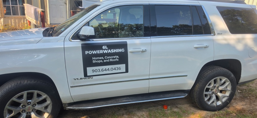 6L Power Washing branded service vehicle